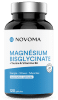 Bisglycinate magnésium NOVOMA avec taurine et vitamines B, meilleure absorption et assimilation, formule complète pour meilleure santé quotidien