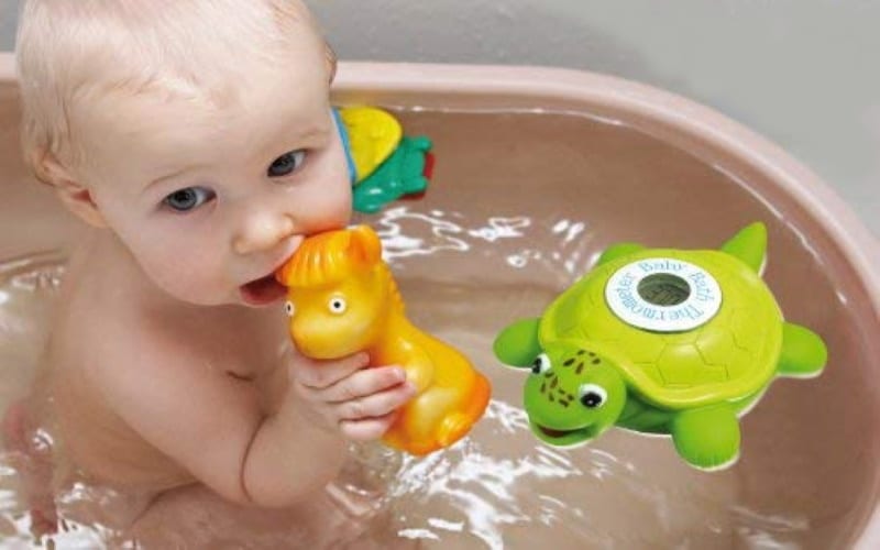 New Baby Safe flottant bain Girafe thermomètre contrôle Bath & température ambiante 