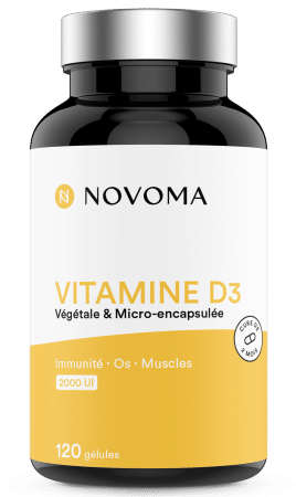 Vitamine D3 végétale 2000UI made in france, gélule lichen biodisponible pour cure de 4 mois, pour soutenir système immunitaire, os, et muscles